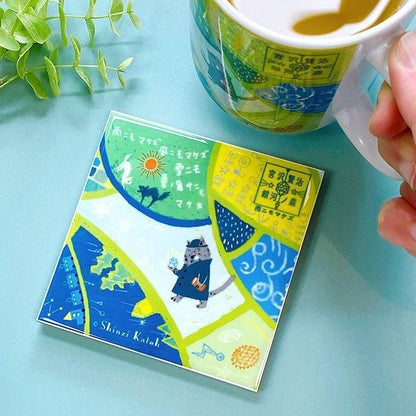 宮澤賢治文學系列｜不畏風雨 磁磚杯墊商品圖 6